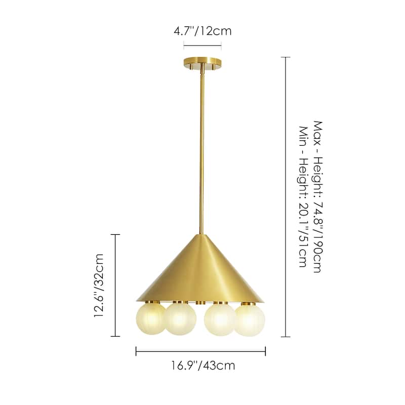 8-Light Modern Metal & Glass Pendant with Sanded Striped Glass Balls for Living Room - 8 Light