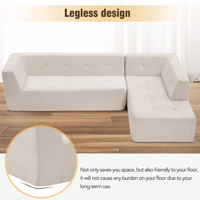 110.2*72.8" Modular Modular Combination Living Room Sofa Set, Modern Minimalist Sofa, Living Room Upholstered Sofa Bed, Bedroom,