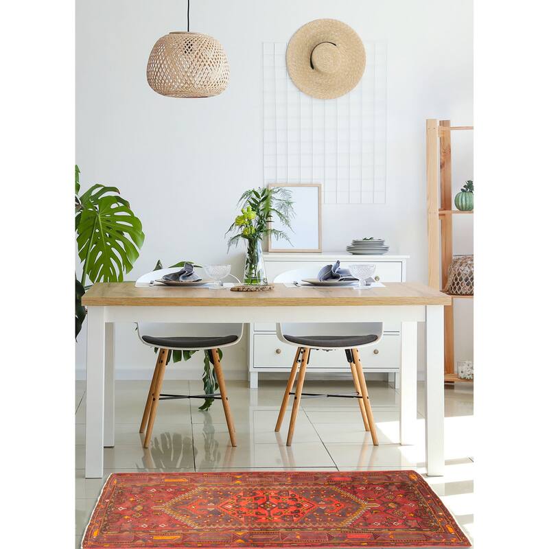 ECARPETGALLERY Hand-knotted Andelz Red Wool Rug - 4'2 x 6'6