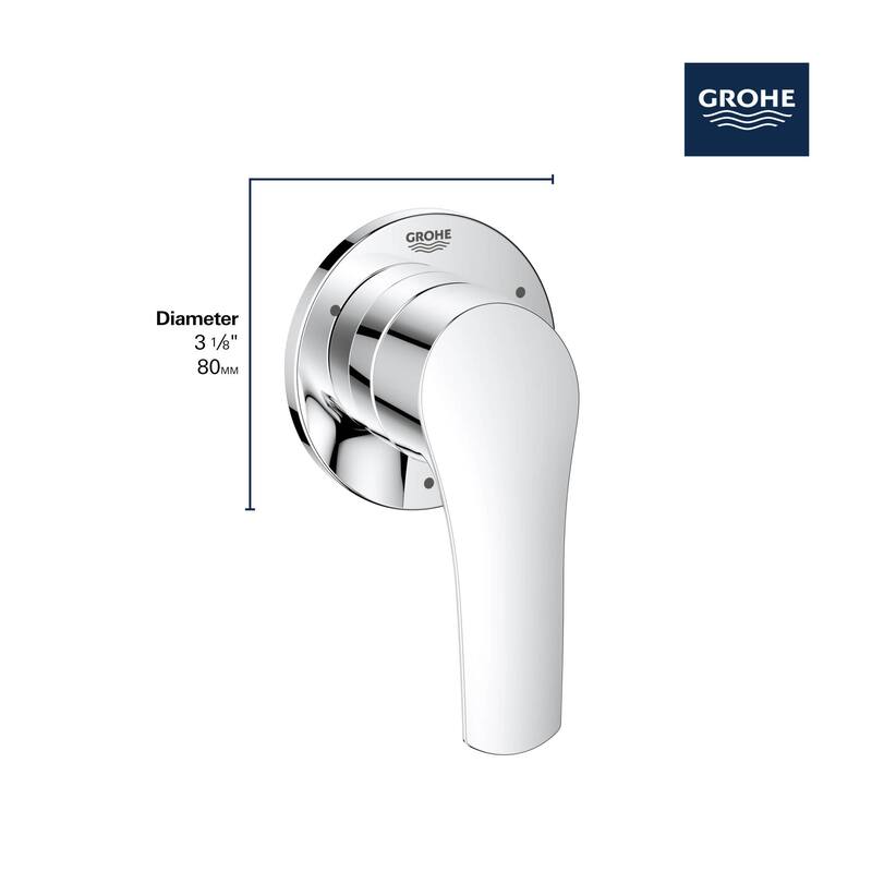 Grohe 19 972 3 Eurosmart Single Handle Single Function 3-Way Diverter