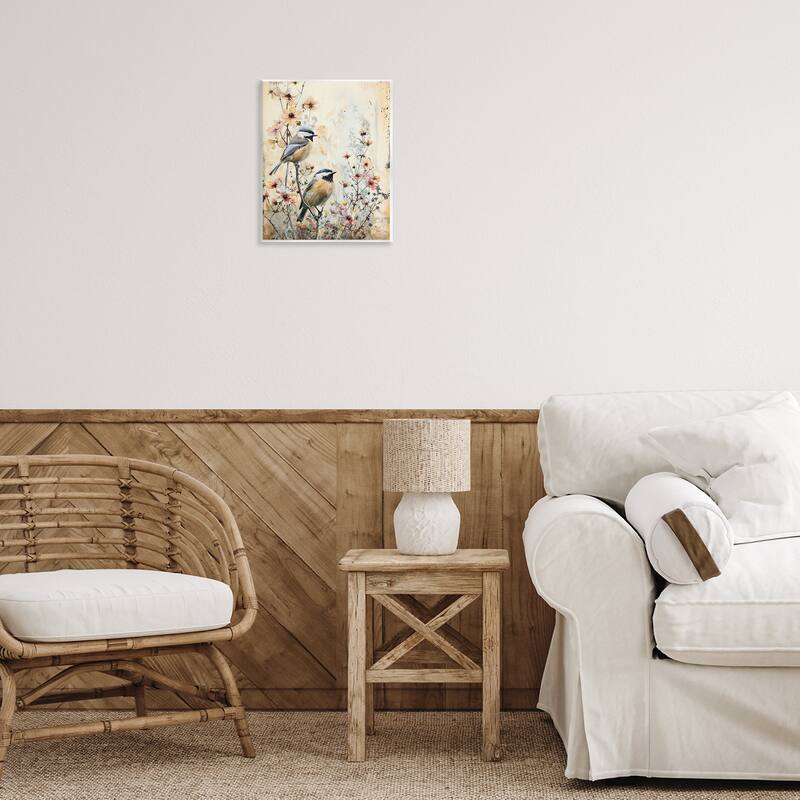 Stupell Sparrows Perched on Florals Wall Plaque Art Design By Arlington Prints