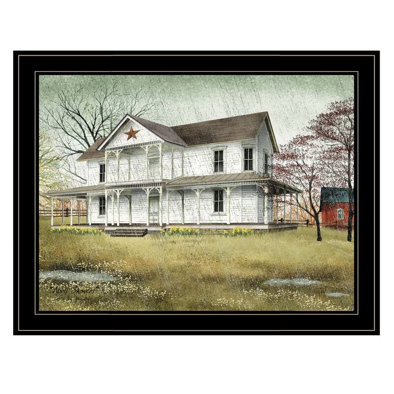 TrendyDecor4U Traditional "April Showers" Framed Print Wall Art by Billy Jacobs