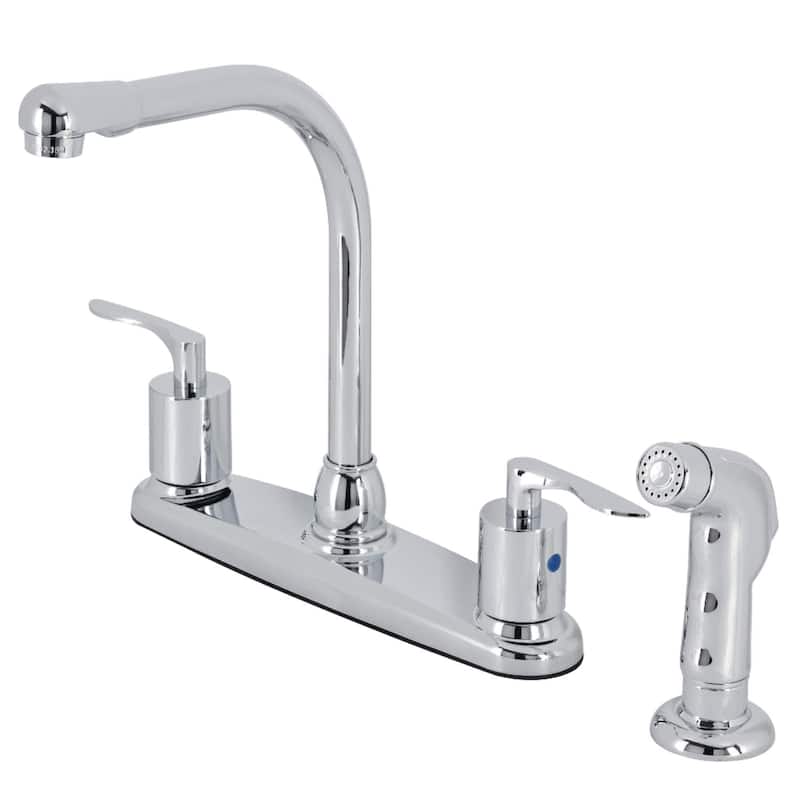 Kingston Brass Serena 1.8 GPM Standard Kitchen Faucet - Includes Side - Polished Chrome