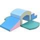 preview thumbnail 1 of 25, Soft Foam Playset for Toddlers, Single-Tunnel Foam Climber for Kids, Indoor Active Play Structure with Slide Stairs and Ramp A