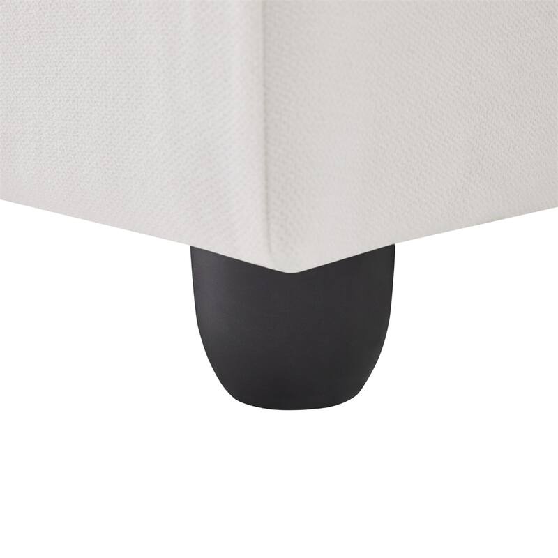Modern L-Shape 5-Seat Sectional Sofa w/ 2 Pillows, Convertible Ottoman