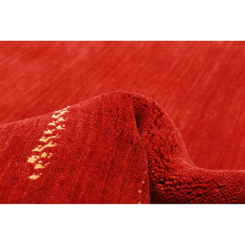 Kashkuli Gabbeh Red Rug 3'11" x 5'10" - 3'11 x 5'10