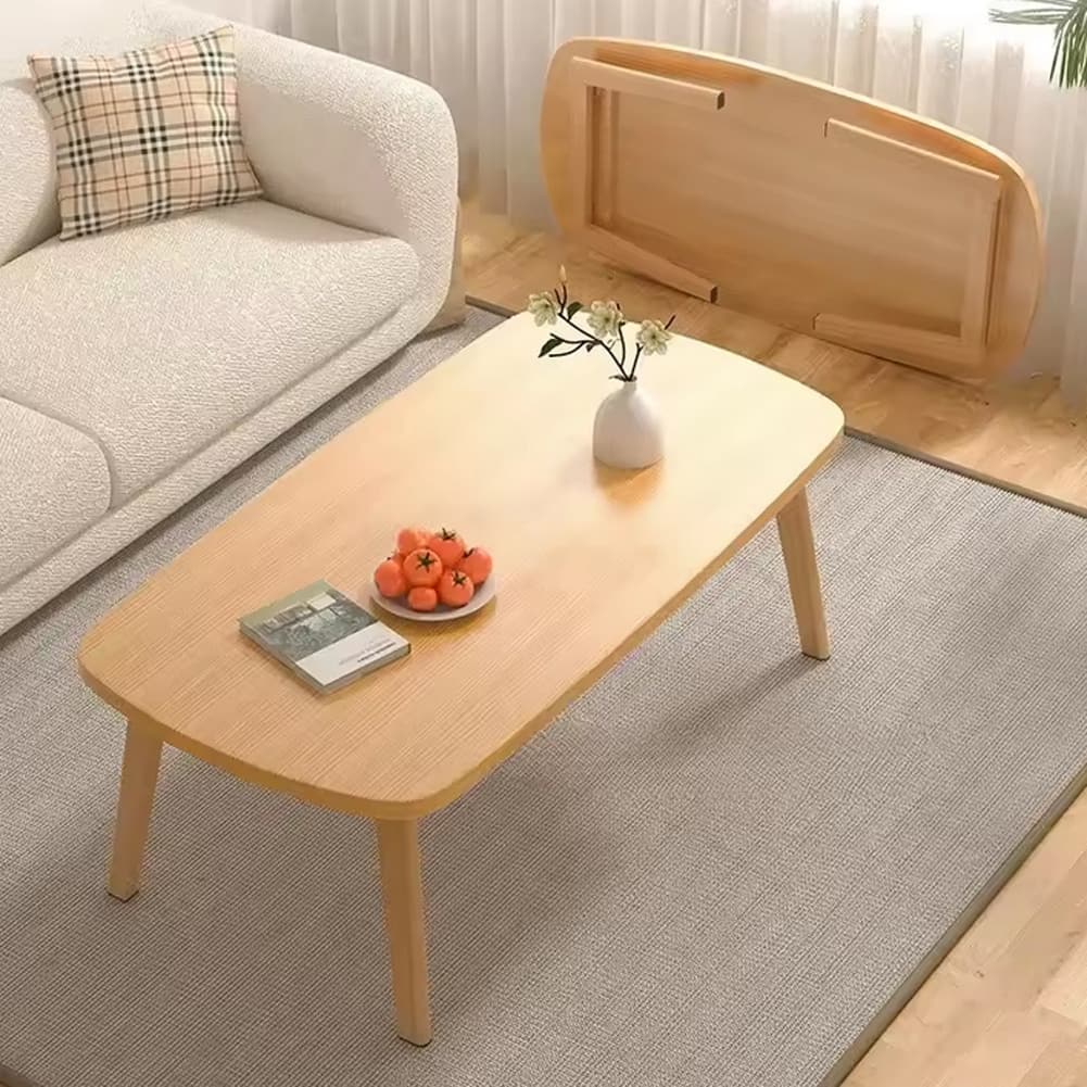 Folding Coffee Table, Collapsible Wooden Mini Desk, Multifunctional Foldable Coffee Tables For Small Spaces, Study