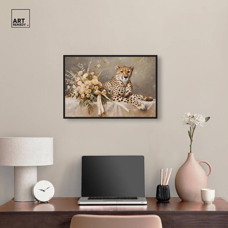 Bouquet Cheetah Canvas by Art Remedy