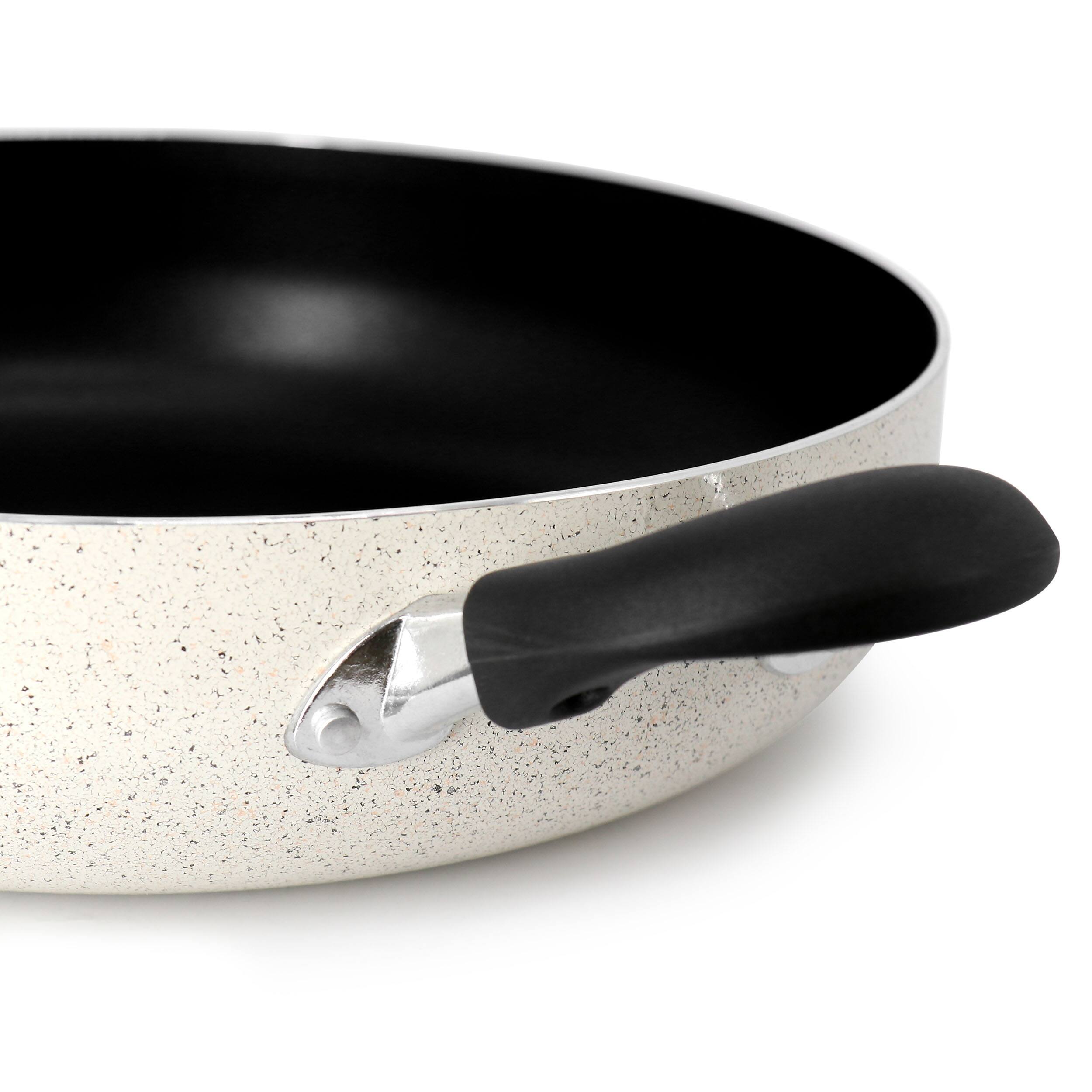 5 Quart Aluminum Nonstick Saute Pan with Lid in Sand Bed Bath