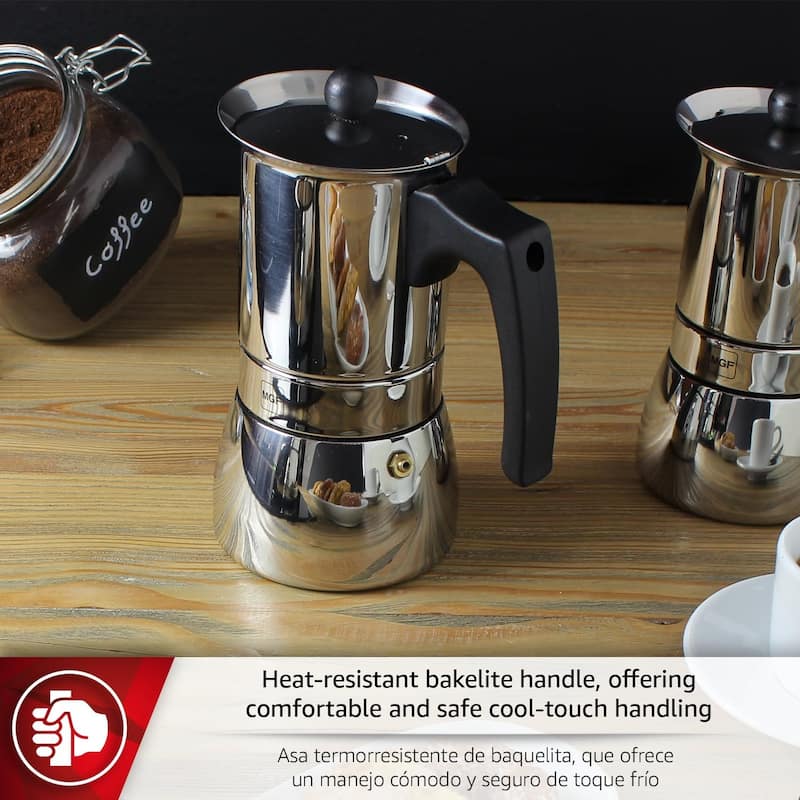 Magefesa Genova Stainless Steel Stovetop Espresso Maker