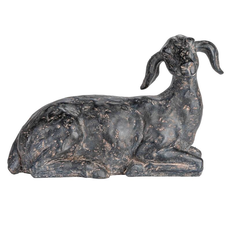 Resin Goat Accent Decor with Cast Iron Finish