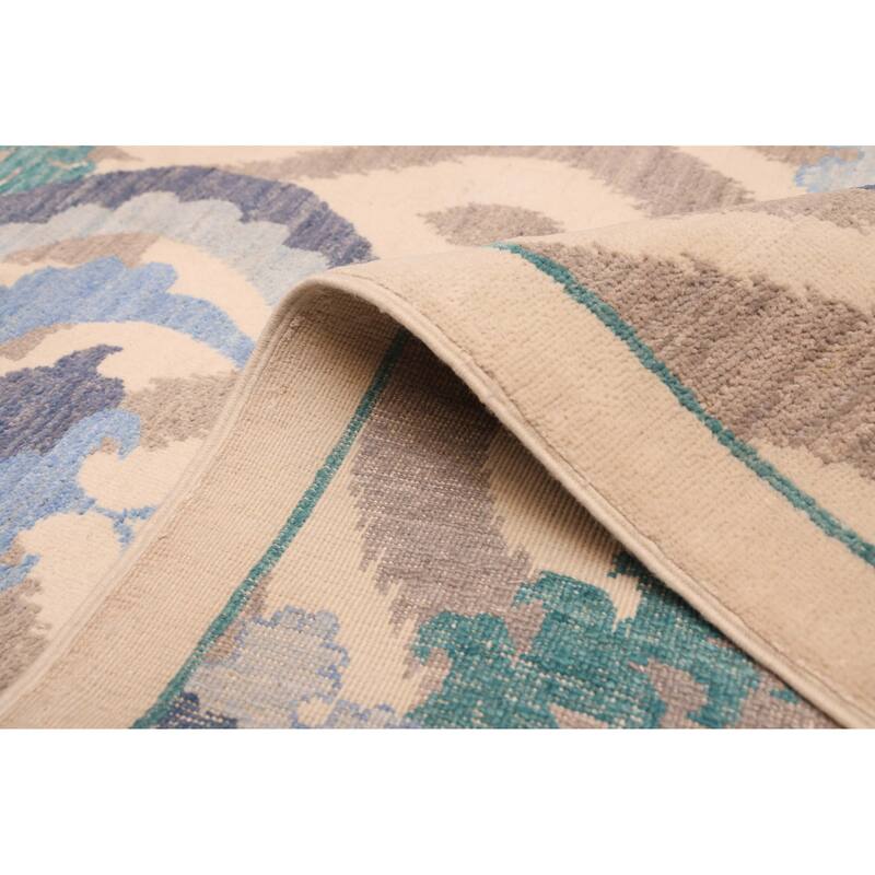 ECARPETGALLERY Hand-knotted Signature Collection Ivory Wool Rug - 8'1 x 10'1