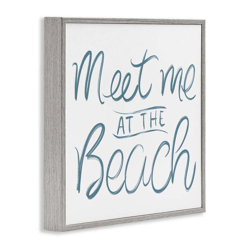 Stupell Minimal Meet At Beach Framed Giclee Art Design By SunDance Group