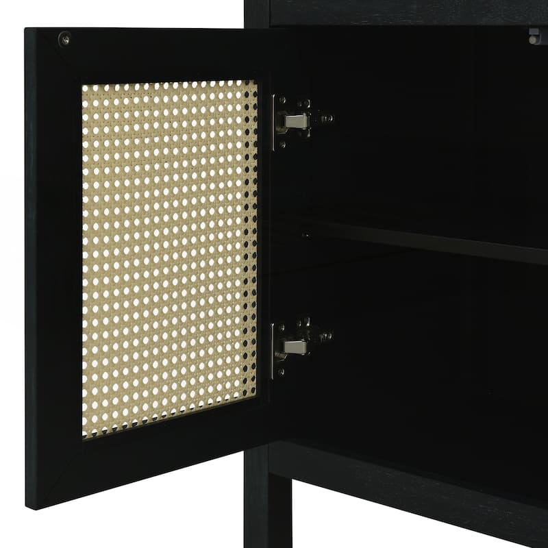Bohemian Style Rattan Buffet Storage Cabinet