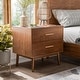 preview thumbnail 7 of 17, Furniture of America Beau Midcentury 3-Piece Walnut Low Profile Wood Bedroom Set