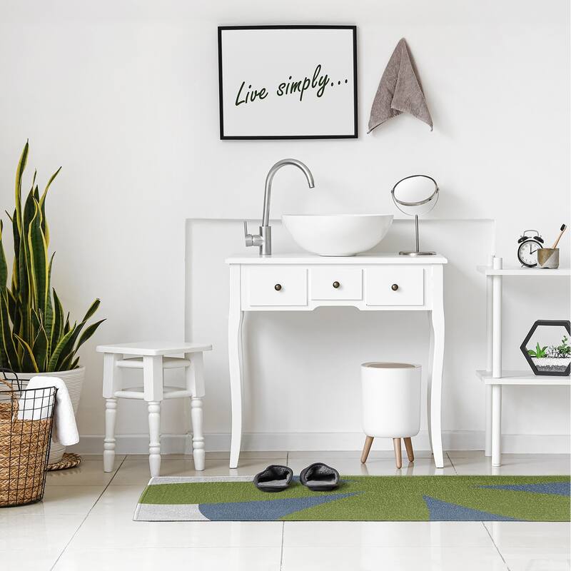 Bold Flower Modern & Contemporary Chenille Area Rug