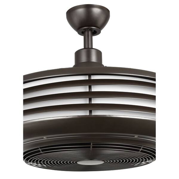 Sanford 24 Enclosed Indoor Outdoor Ceiling Fan With Led Light 15 580 X 26 120 X 26 120 Overstock 26295904