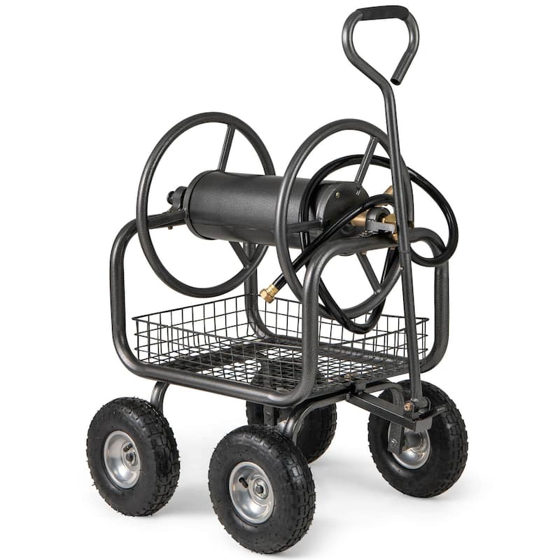 Costway Portable Hose Reel Cart with 300 FT of 5/8” Large Capacity - See Details