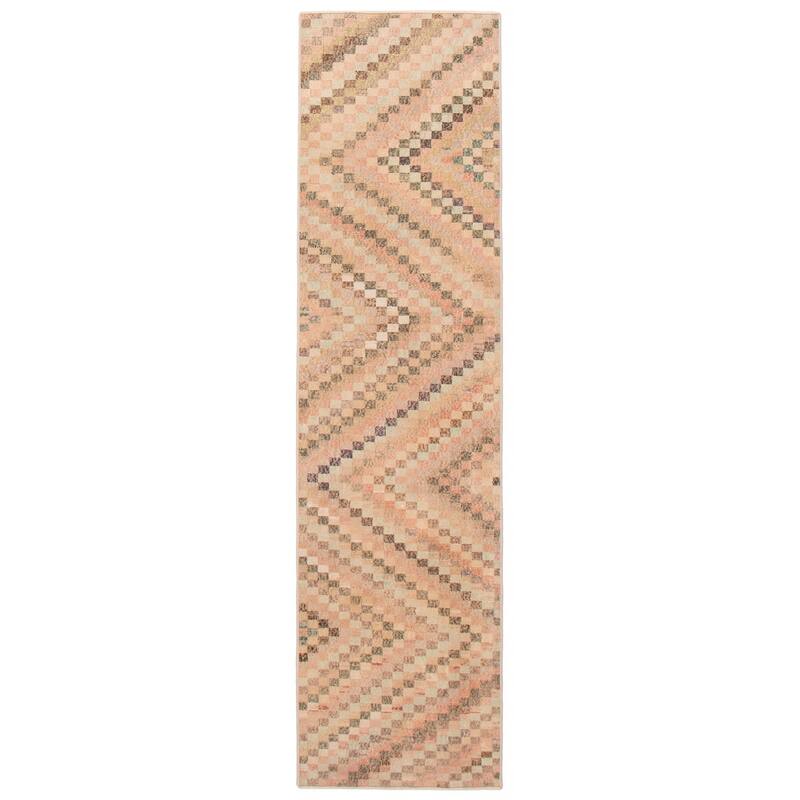 ECARPETGALLERY Hand-knotted Antalya Vintage Beige Wool Rug - 2'6 x 9'6 - Beige - 2'6 x 9'6