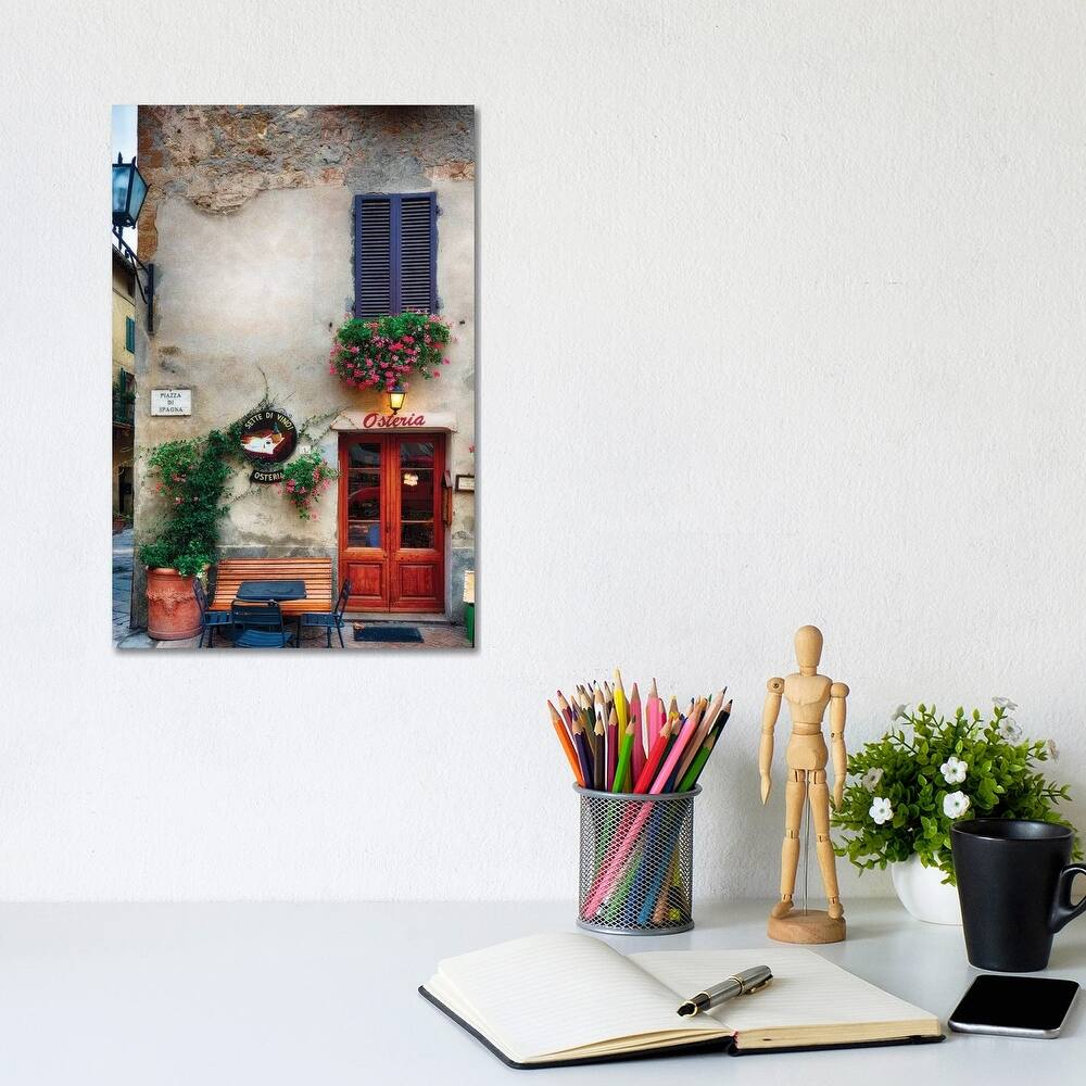 iCanvas "Quaint Restaurant Building In Pienza, Tuscany, Italy" by George Oze Canvas Print