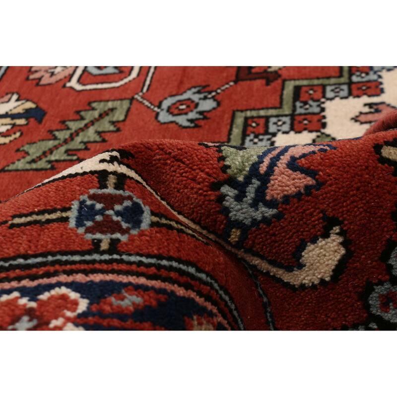 ECARPETGALLERY Hand-knotted Serapi Heritage Dark Copper Wool Rug - 9'9 x 14'0