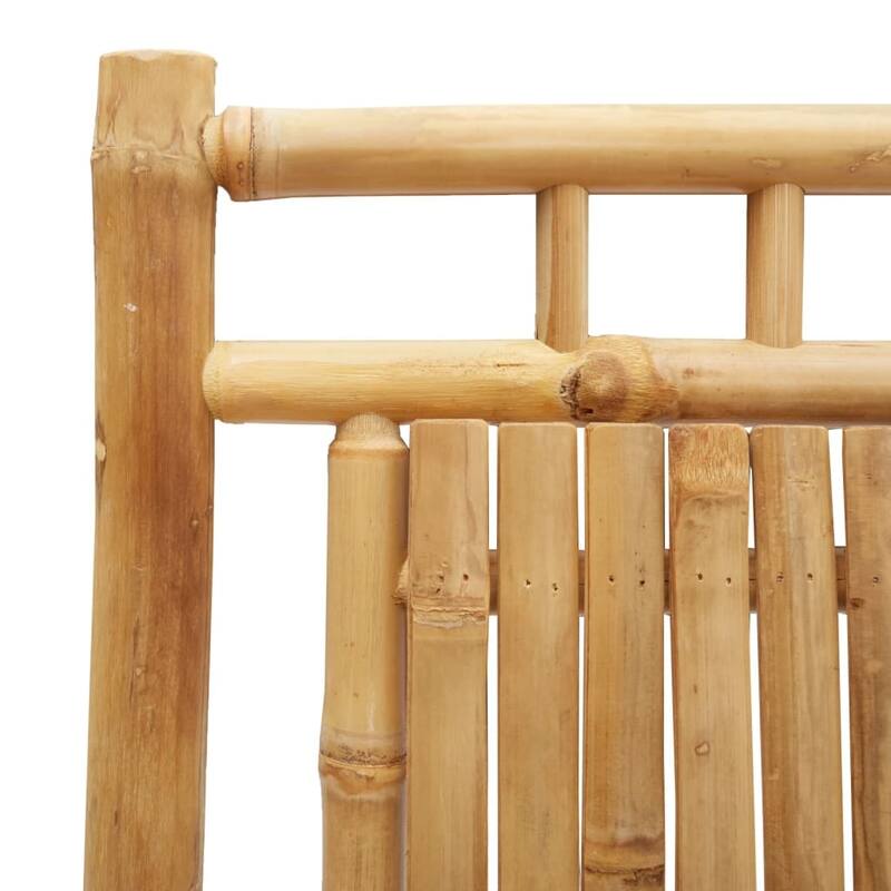 vidaXL Folding Patio Chairs Seating Garden Outdoor Balcony Furniture Bamboo - 26.0 x 18.1 x 39.0 in