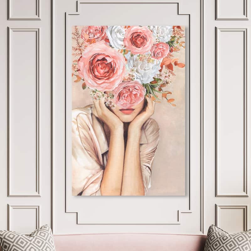 Wynwood Studio Fashion and Glam Delicate Arrangement Pink and Light Pink Glam Wall Art Canvas Print - 54 x 36