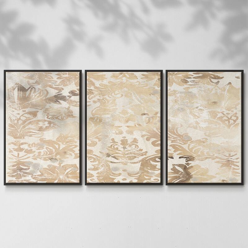 Walnut Damask II - Multi Piece Framed Canvas