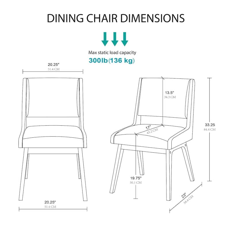 INK+IVY Boomerang Dining Chair (Set of 2)