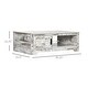 preview thumbnail 3 of 16, HOMCOM Coffee Table, Vintage Style Tea Table with Cabinet, Open Storage Compartments, Coffee Tables for Living Room, White