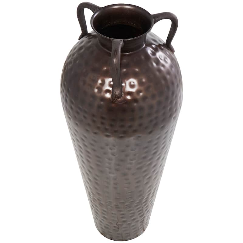 Bronze Hammered Solid Iron Jug Floor Vase