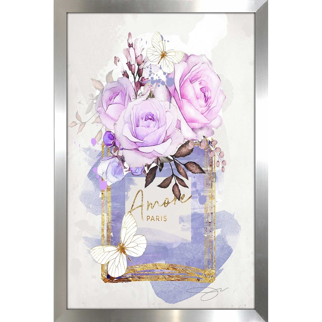 "Parfum, Flowers & Butterflies (Purple)" by Jodi Print on Acrylic