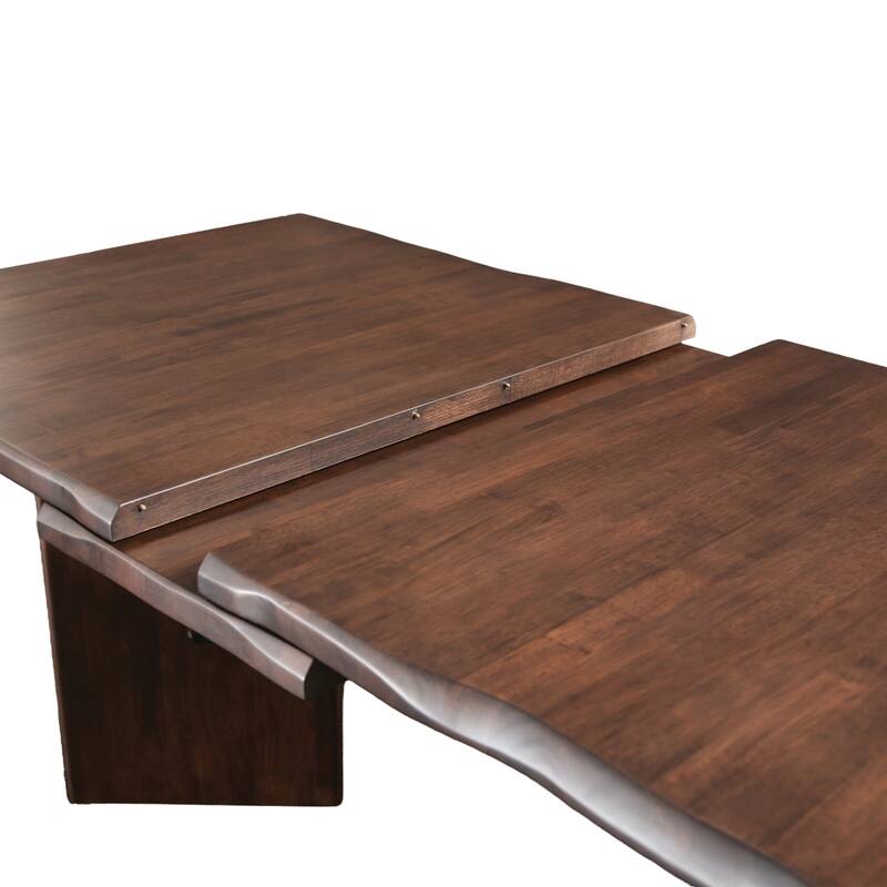Furniture of America Abigail XIV Mid-Century Modern Rich Walnut Extendable Self-Storing 89-inch Dining Table