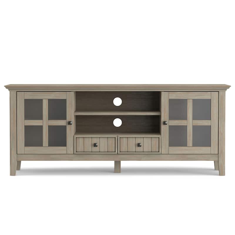 WYNDENHALL Normandy SOLID WOOD 60 inch Wide Transitional TV Media Stand For TVs up to 65 inches - 60'' x 16.5'' x 24
