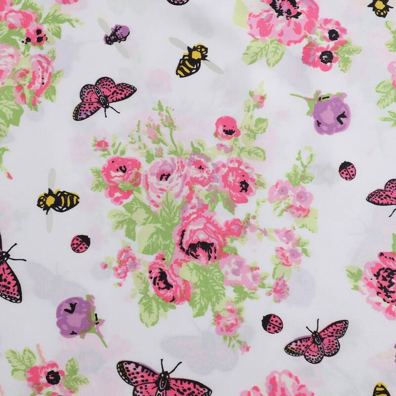 Betsey Johnson Queen Bee Floral Bouquet Reversible Pink Duvet Cover Set