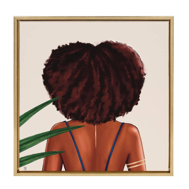 Kate and Laurel Sylvie Whatever You Want Framed Canvas by Mary Joak - 22x22 - Plastic - Gold