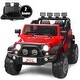 preview thumbnail 25 of 41, Costway 12V Kids Ride On Car 2 Seater Truck RC Electric Vehicles w/ - 48.5"X31.5"X31.5" Red