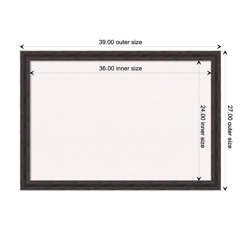 Rustic Pine Narrow Wood Framed White Corkboard Bulletin Board - Rustic Pine Brown Narrow - Board Size 36x24