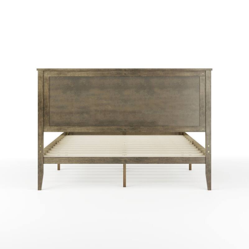 Martha Stewart Wooden Platform Bed with Headboard and Footboard