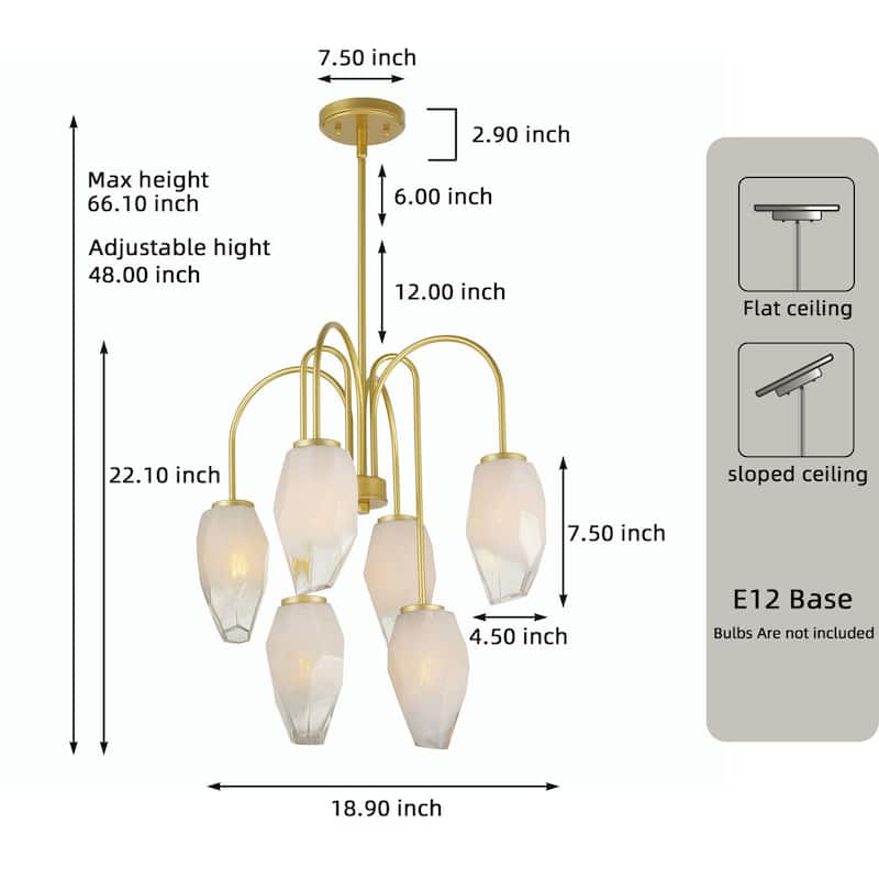 Acroma 6 - Light Dimmable Classic / Traditional Chandelier