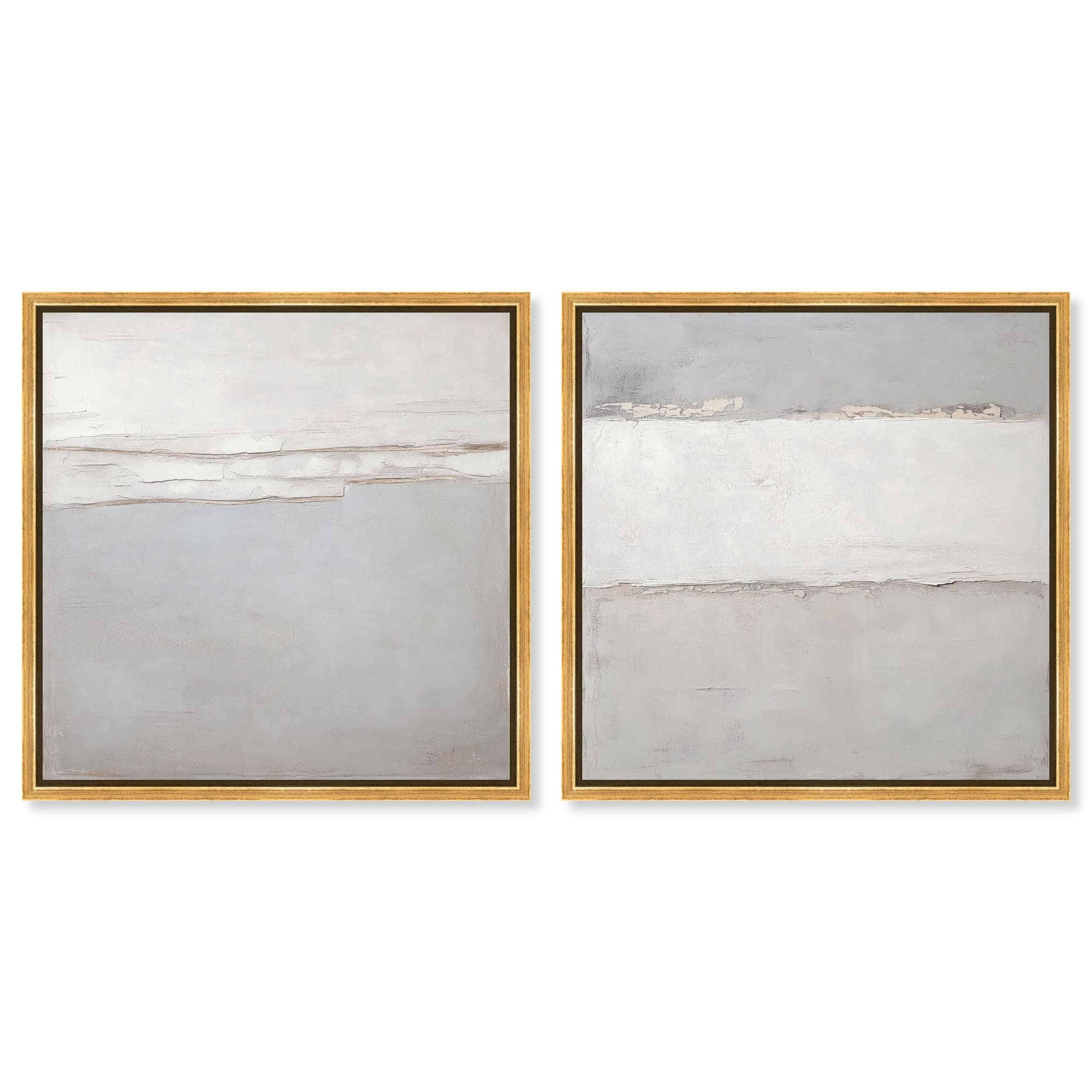 Luxe Abstract Art 2 Panel Set Framed Canvas Print by Art Remedy