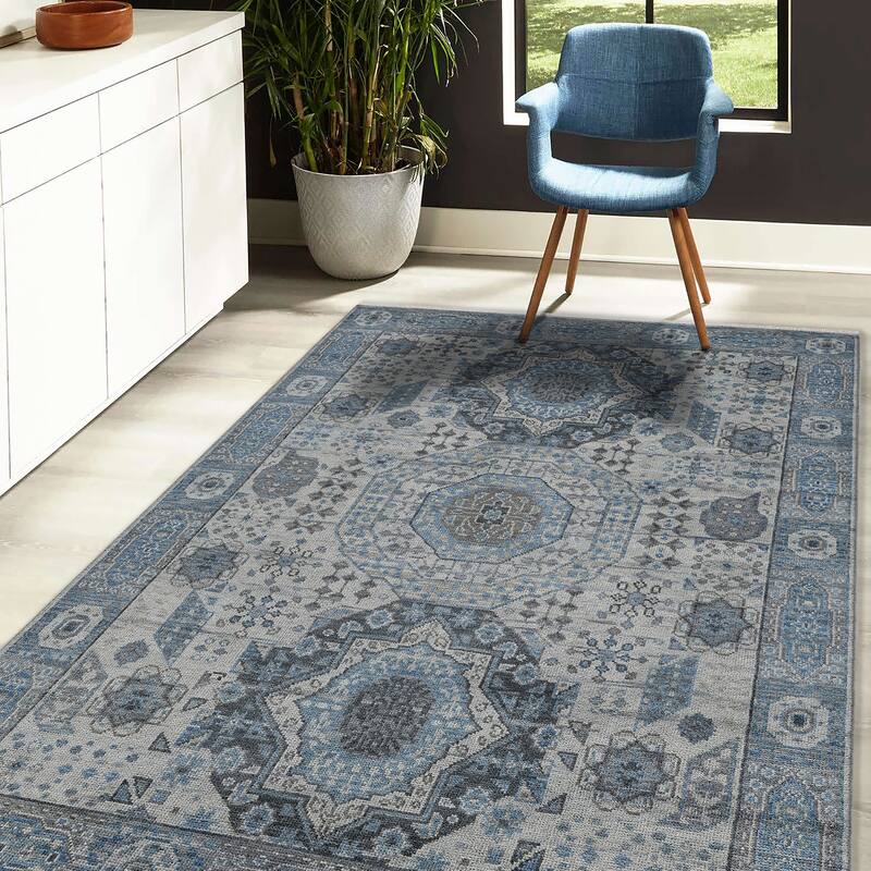 Magi Diviana Lois Ivory Hand-Knotted Wool Area Rug - 2' x 3' - Ivory