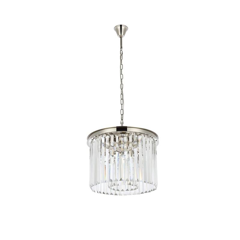 Royce Edge 6-Light Polished Nickel Pendant
