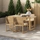 preview thumbnail 12 of 22, mopio Bruno Outdoor Dining Set 4 Seater: Table, 4 Chairs | 5 Piece