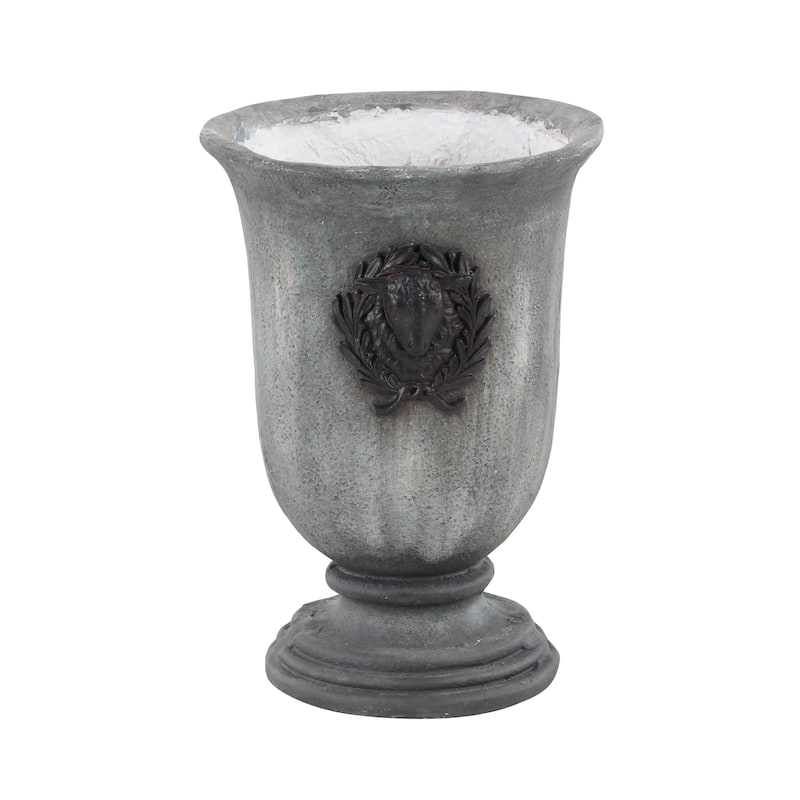 Grey Resin Rustic Planter 16 x 11 x 11 - 11 x 11 x 16Round