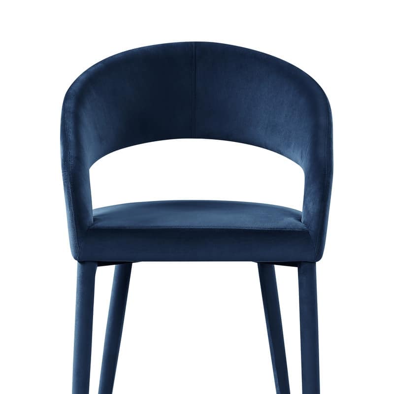 Best Master Furniture Ellis Contemporary Velvet Upholstered Dining Chair with Gold Accent (Set of 2)