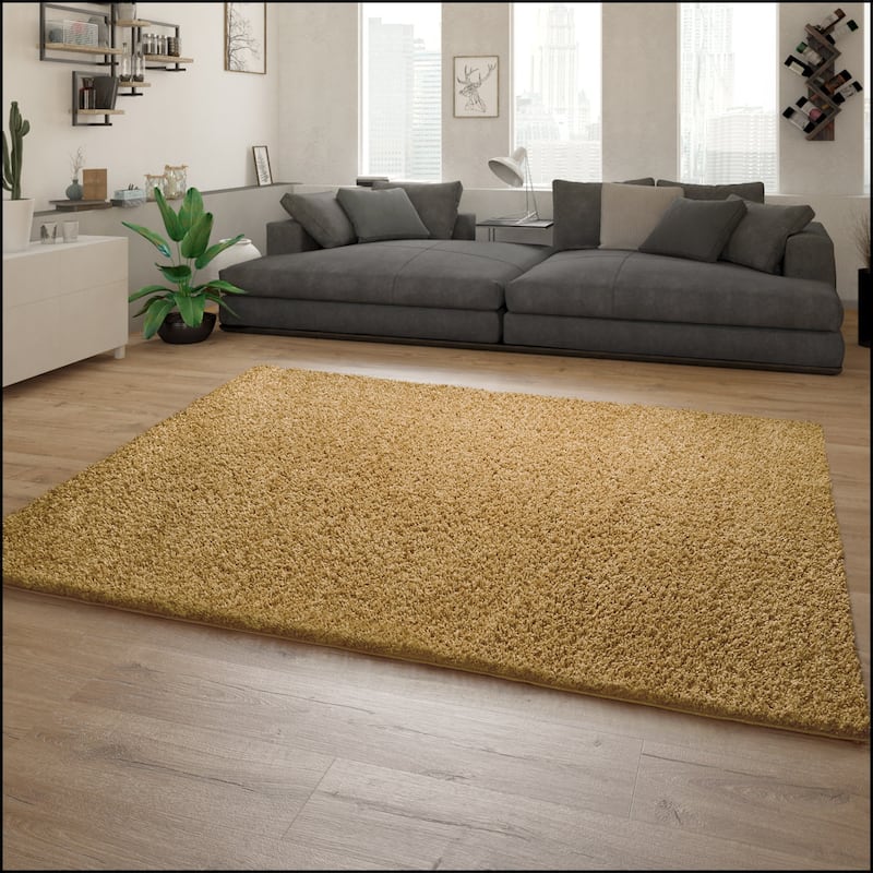 Plain Shag Rug For Living Room or Bedroom in pastell colors