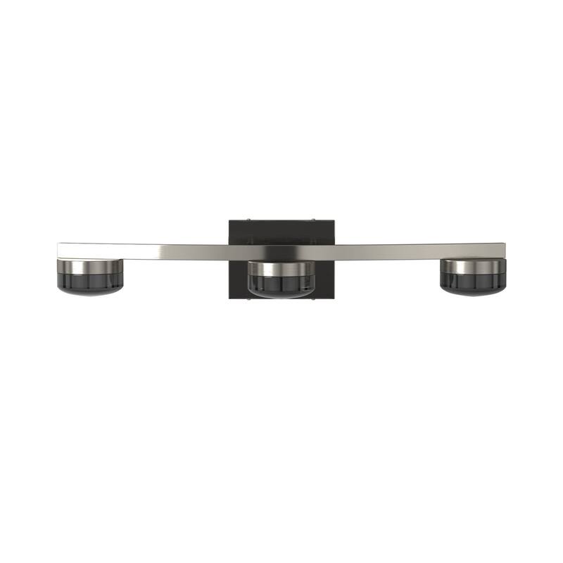 Justice Design Group EVOLV Fusion Puck 3-Light LED Bath Bar with Opal Glass Shade - Brushed Nickel