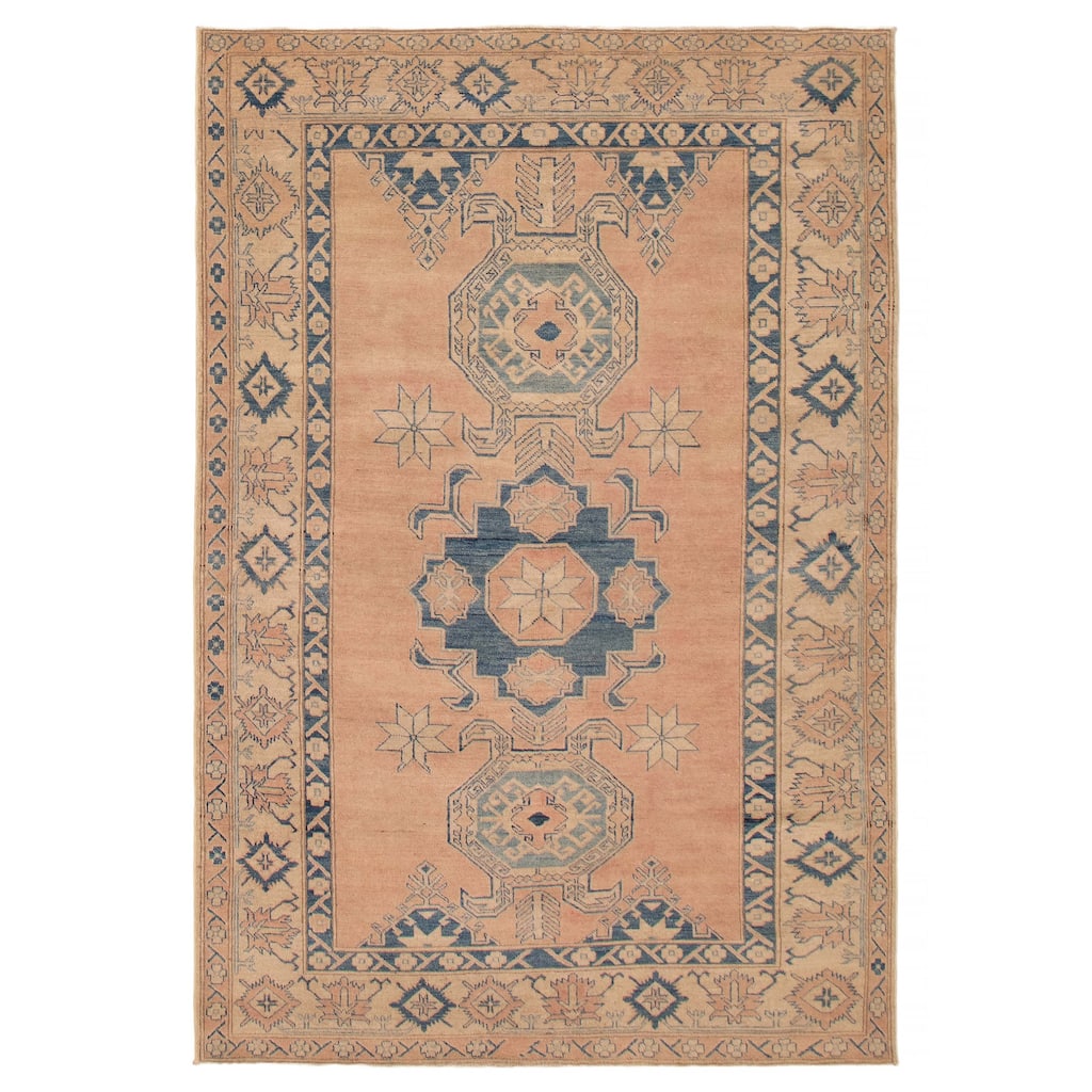 ECARPETGALLERY Hand-knotted Finest Ghazni Copper Wool Rug - 6'2 x 9'3