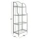 preview thumbnail 35 of 53, SAFAVIEH Amaris Victorian Wrought Iron 4-Tier Outdoor Bakers Rack. - 25" W x 15" D x 63" H